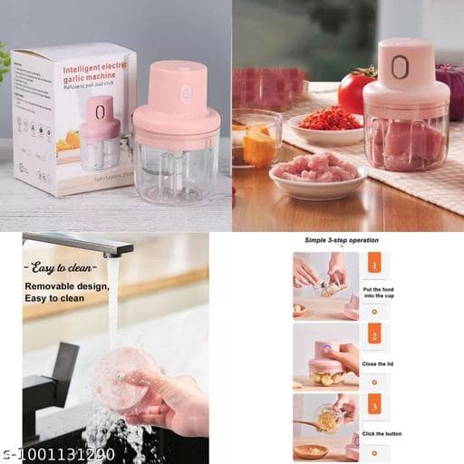 Electric Mini Wireless Food & Garlic Chopper (250ml USB) thumbnail 2