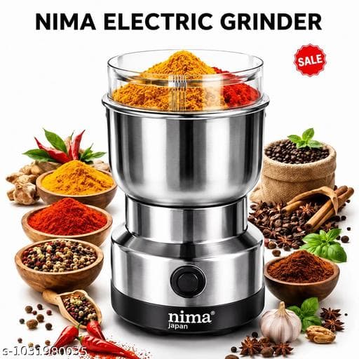 Stainless Steel Electric Spice, Dry Masala & Coffee Bean Grinder (300W) - Photo 1