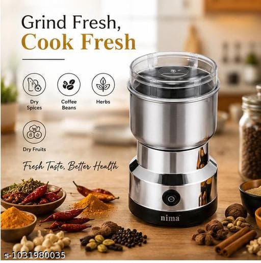 Stainless Steel Electric Spice, Dry Masala & Coffee Bean Grinder (300W) thumbnail 4