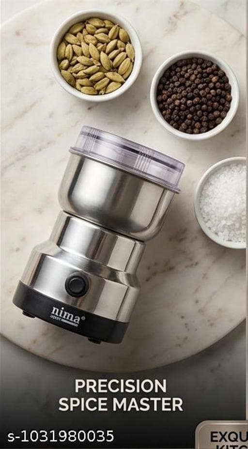 Stainless Steel Electric Spice, Dry Masala & Coffee Bean Grinder (300W) thumbnail 2