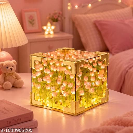 2-in-1 Infinite Tulip Cloud Mirror & Ambient LED Night Light thumbnail 4