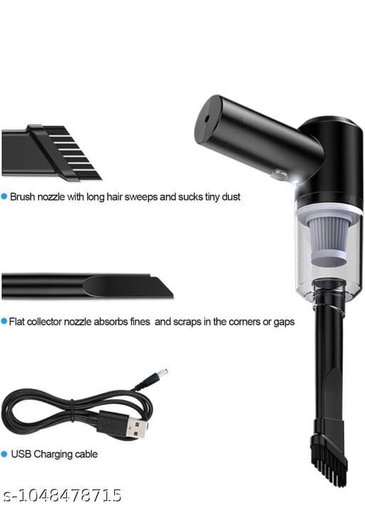 Cordless Mini Handheld Vacuum Cleaner for Car & Desk (USB) thumbnail 4