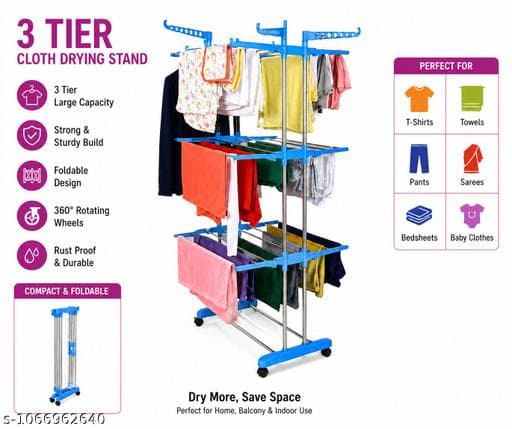Retractable Foldable Balcony & Window Clothes Drying Rack - Photo 1