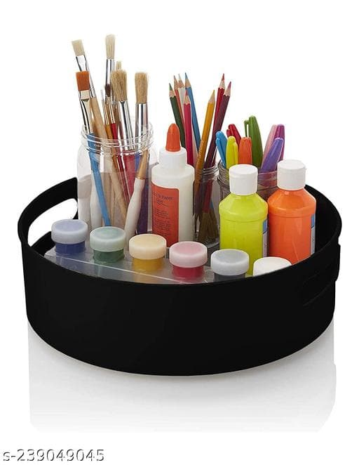 360° Rotating Acrylic Cosmetic & Makeup Carousel Organizer thumbnail 3