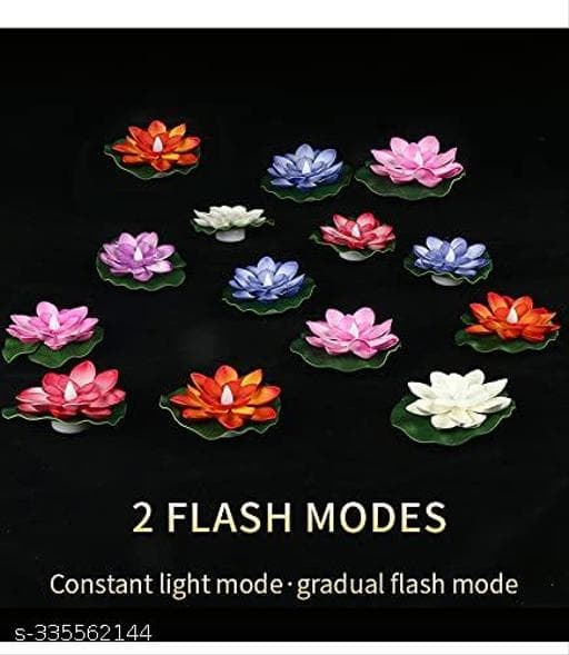 Waterproof Floating Lotus LED Candles for Urli & Pools (Pack of 6) thumbnail 4