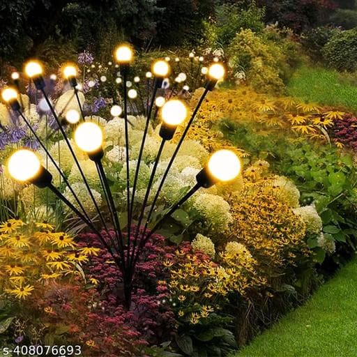 Solar Powered Swaying Firefly Garden Stake Lights (Pack of 4, 32 LEDs) - Photo 1