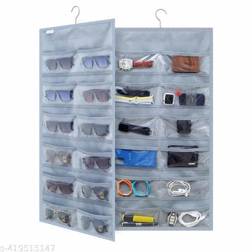 Multi-Slot Foldable Travel Sunglasses & Spectacles Hanging Organizer - Photo 1