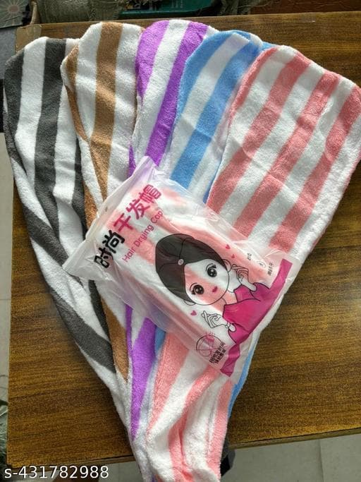 Super Absorbent Microfiber Quick-Dry Hair Towel Wrap (Pack of 2) thumbnail 2