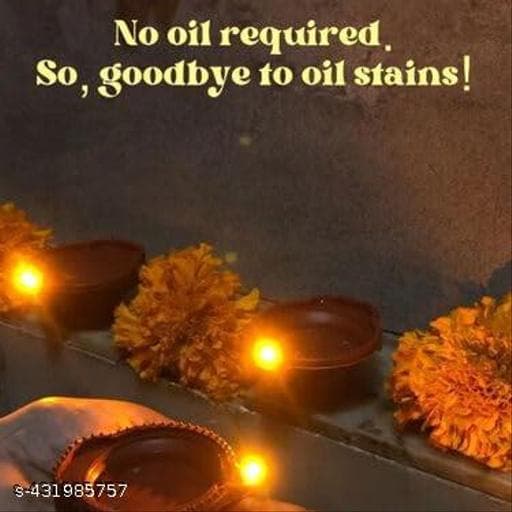 Water Sensor LED Diyas (Pack of 12 Smokeless & Reusable) thumbnail 3