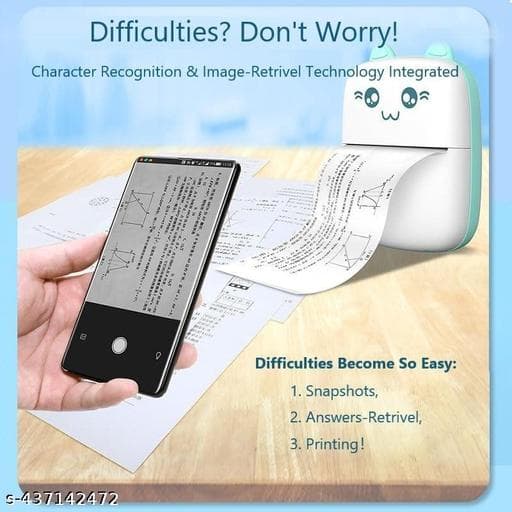 Mini Portable Wireless Bluetooth Thermal Pocket Printer (Zero Ink Required) thumbnail 4