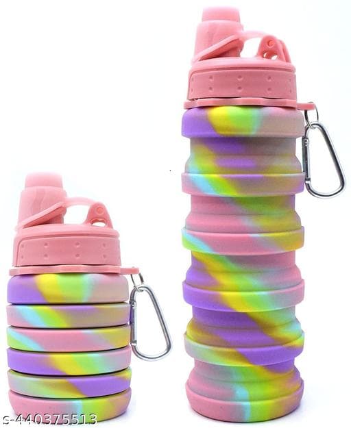 600ml Collapsible Food-Grade Silicone Sports Travel Water Bottle (BPA-Free) - Photo 1