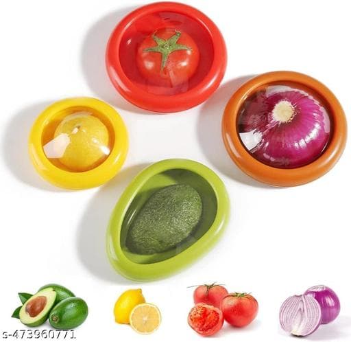 Reusable Airtight Silicone Fresh Food Storage Bags (Pack of 4, Leakproof) - Photo 1