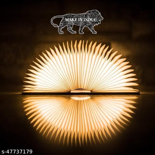 Magnetic Foldable Wooden Accordion Book Lamp (3 Color Temperatures) thumbnail 2