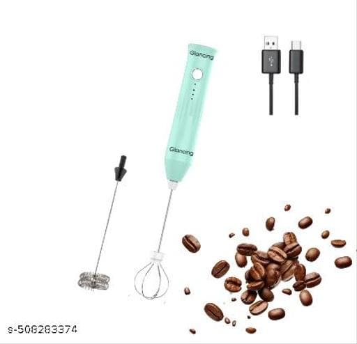 Rechargeable 3-Speed Electric Milk Frother & Handheld Coffee Whisk (Dual Heads) - Photo 1