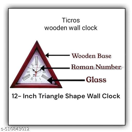 Triangular Wooden Digital LED Desk Alarm Clock with Temperature & Voice Sensor thumbnail 4