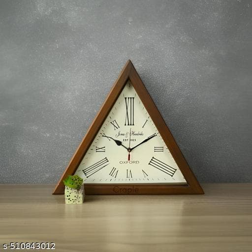 Triangular Wooden Digital LED Desk Alarm Clock with Temperature & Voice Sensor thumbnail 3