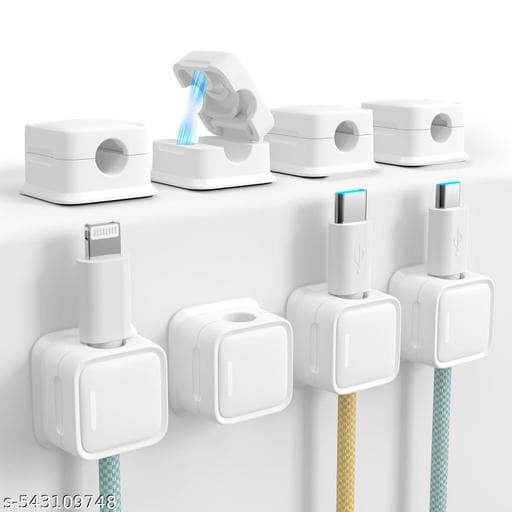 Astronaut Magnetic Cable Organizer Clips (Pack of 3 Desk Wire Management) - Photo 1