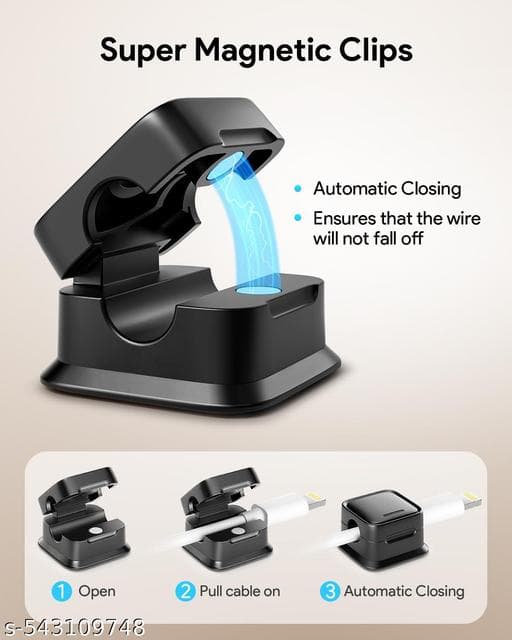 Astronaut Magnetic Cable Organizer Clips (Pack of 3 Desk Wire Management) thumbnail 3