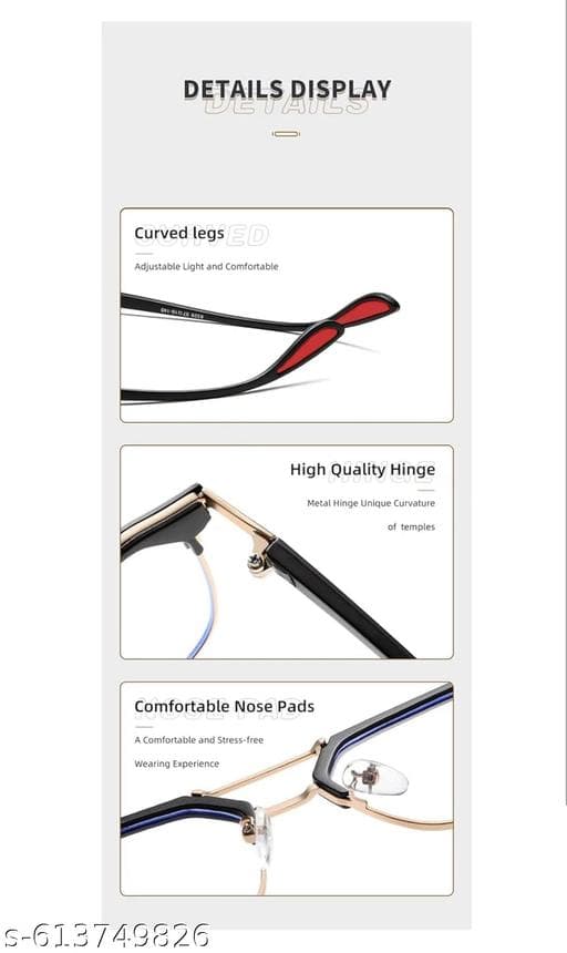 Retro Matte Acetate Anti-Blue Light Blocking Eyeglasses (Zero Power) thumbnail 3