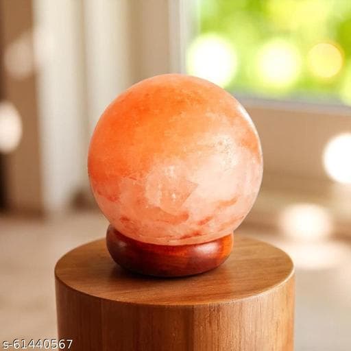 Authentic Himalayan Pink Rock Salt Lamp with Solid Neem Wood Base & Dimmer - Photo 1