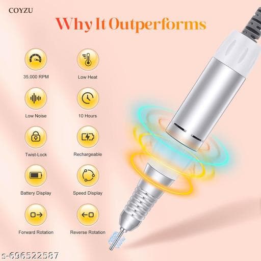 5-in-1 Cordless Electric Nail Polisher & Cuticle Care Drill Kit thumbnail 4