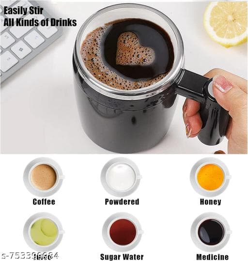 Automatic Magnetic Self-Stirring Coffee & Chai Mug (380ml USB) thumbnail 4