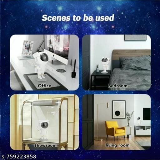 Astronaut Galaxy Star Projector LED Night Lamp (360° Rotating) thumbnail 4