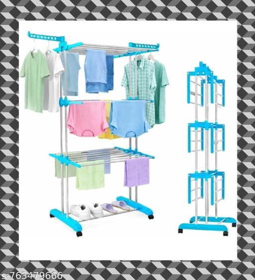 Retractable Foldable Balcony & Window Clothes Drying Rack thumbnail 3