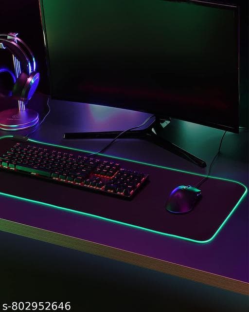 Extended XXL RGB Edge-Glow Waterproof Gaming Desk Mat (800x300mm) - Photo 1