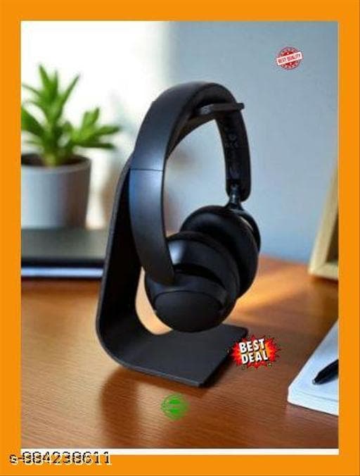 Solid Aluminum Desktop Headphone Stand with Silicone Headrest Cushion - Photo 1