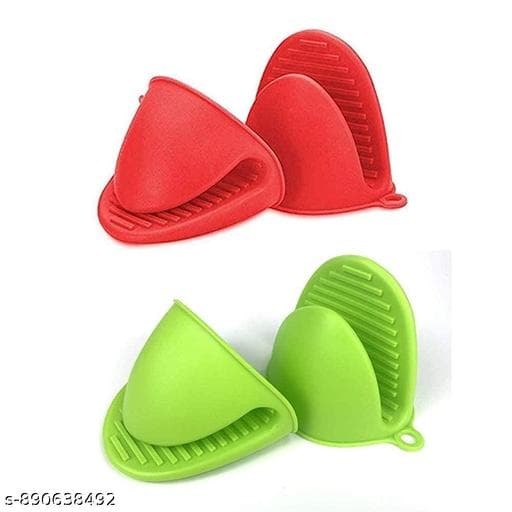 Silicone Heat-Resistant Oven Cooking Pinch Mitts (Pair) thumbnail 2