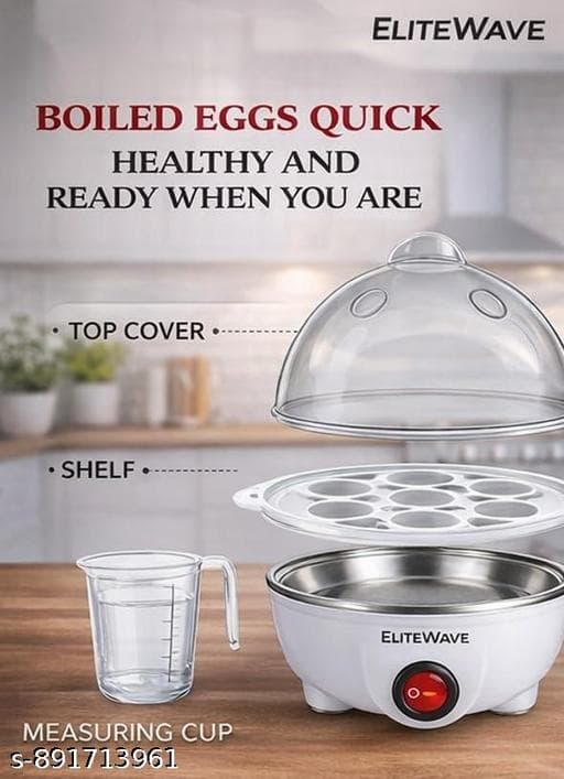 Rapid 350W Electric Egg Boiler & Vegetable Food Steamer (7 Eggs Capacity) thumbnail 4
