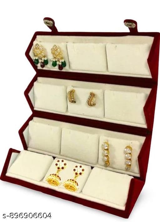 Luxury Travel Jewelry Organizer Case with Zip & Velvet Lining thumbnail 4