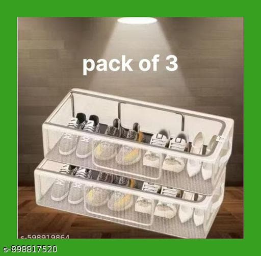 Stackable Clear Magnetic Drop-Front Shoe Display Boxes (Pack of 3) thumbnail 4