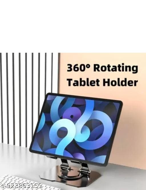 Heavy Base Foldable Mobile & Tablet Desk Stand (Height & Angle Adjustable) thumbnail 2