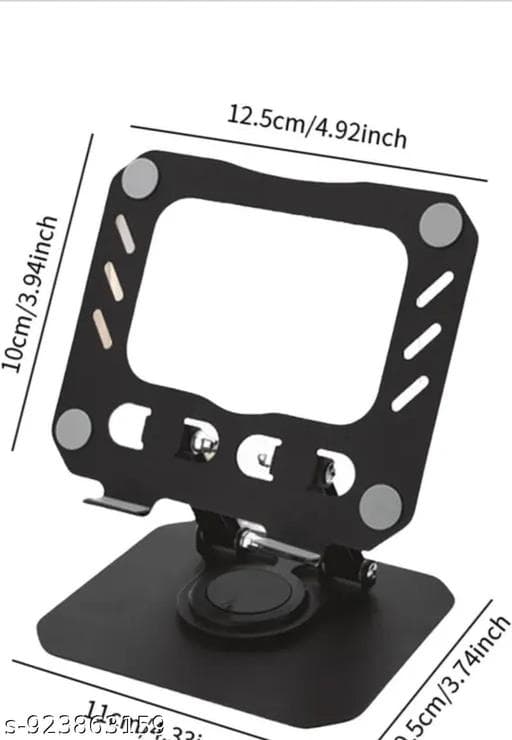 Heavy Base Foldable Mobile & Tablet Desk Stand (Height & Angle Adjustable) thumbnail 3